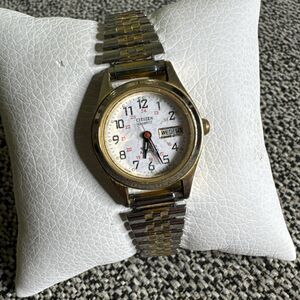 Citizen Railroad Approved Watch Women 24mm Two Tone Bracelet White Dial Day Date